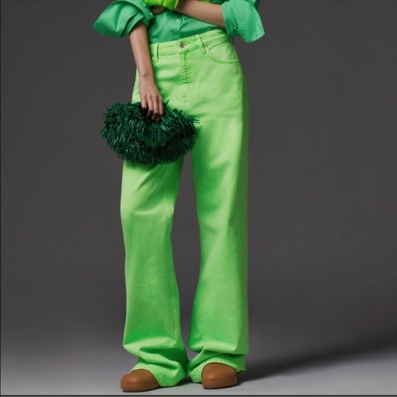 ZARA THE BOOGIE PANT MID RISE FULL LENGTH SUPER WIDE LEG JEANS - Picture 1 of 14